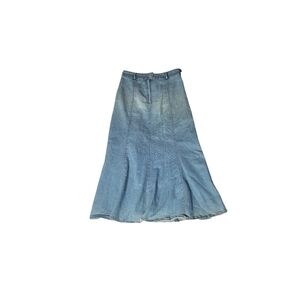 Denim Long Flared Skirt Size 42